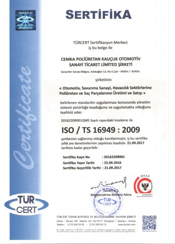 ISO/TS 16949 Belgesi
